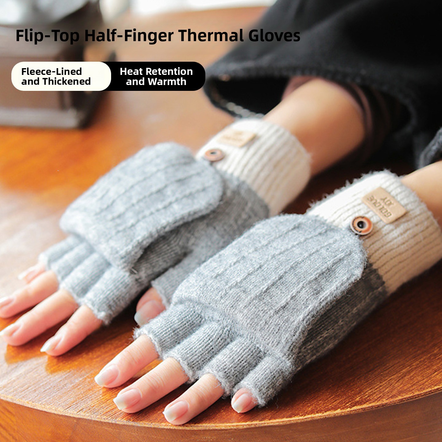여성용 겨울 양털 안감 플립 커버 장갑 반 손가락 터치 - Wool Glove Lined 리뷰 및 가격