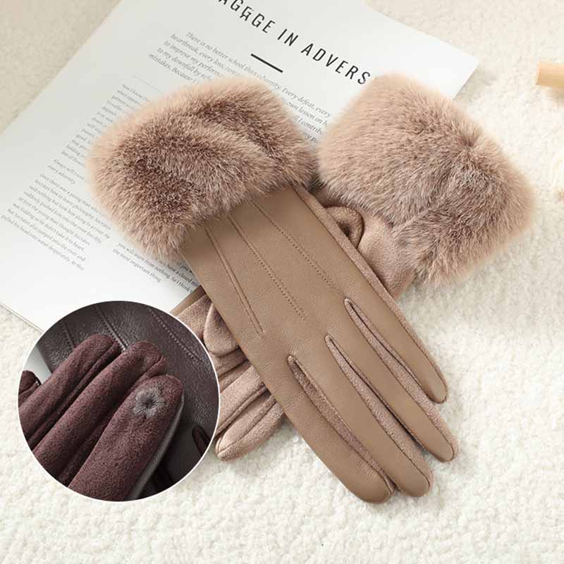 부드러운 인조 모피 소재의 커프가 달린 고급 여성용 겨 - Leather Driving Glove 리뷰 및 가격