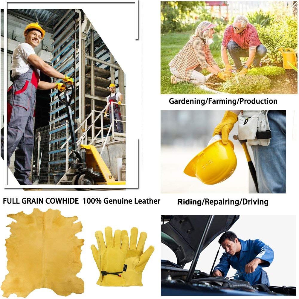 1켤레, 가죽 작업용 장갑, 소가죽, 용접용, 안전 보 - Leather Driving Glove 리뷰 및 가격